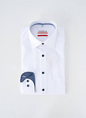 Chemise manches longues coupe droite blanc MARVELIS homme