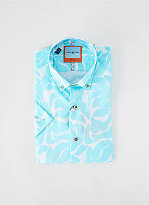Chemise manches courtes imprimé fantaisie bleu DARIO BELTRAN homme