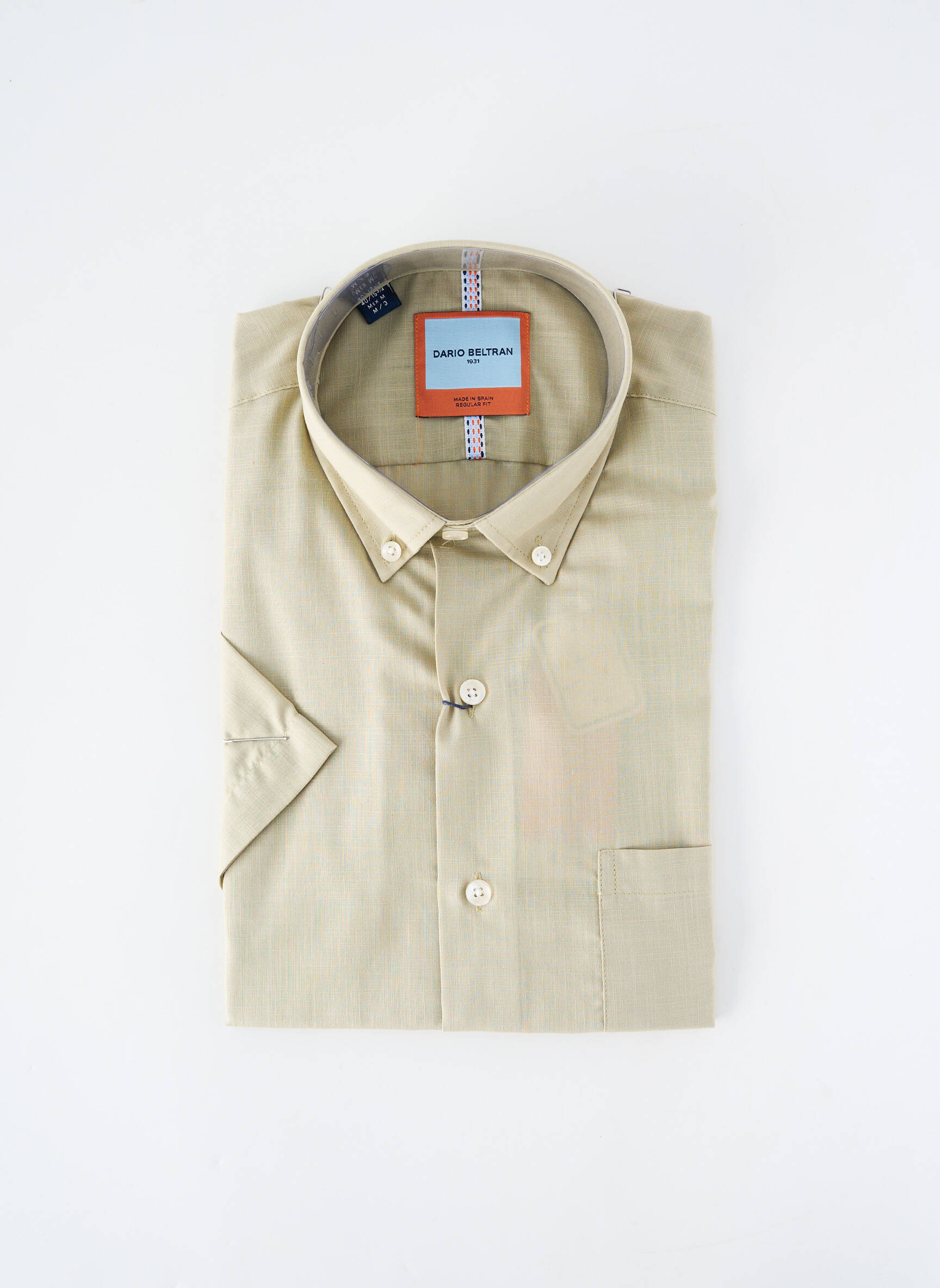 Chemise manches courtes poches vert DARIO BELTRAN homme