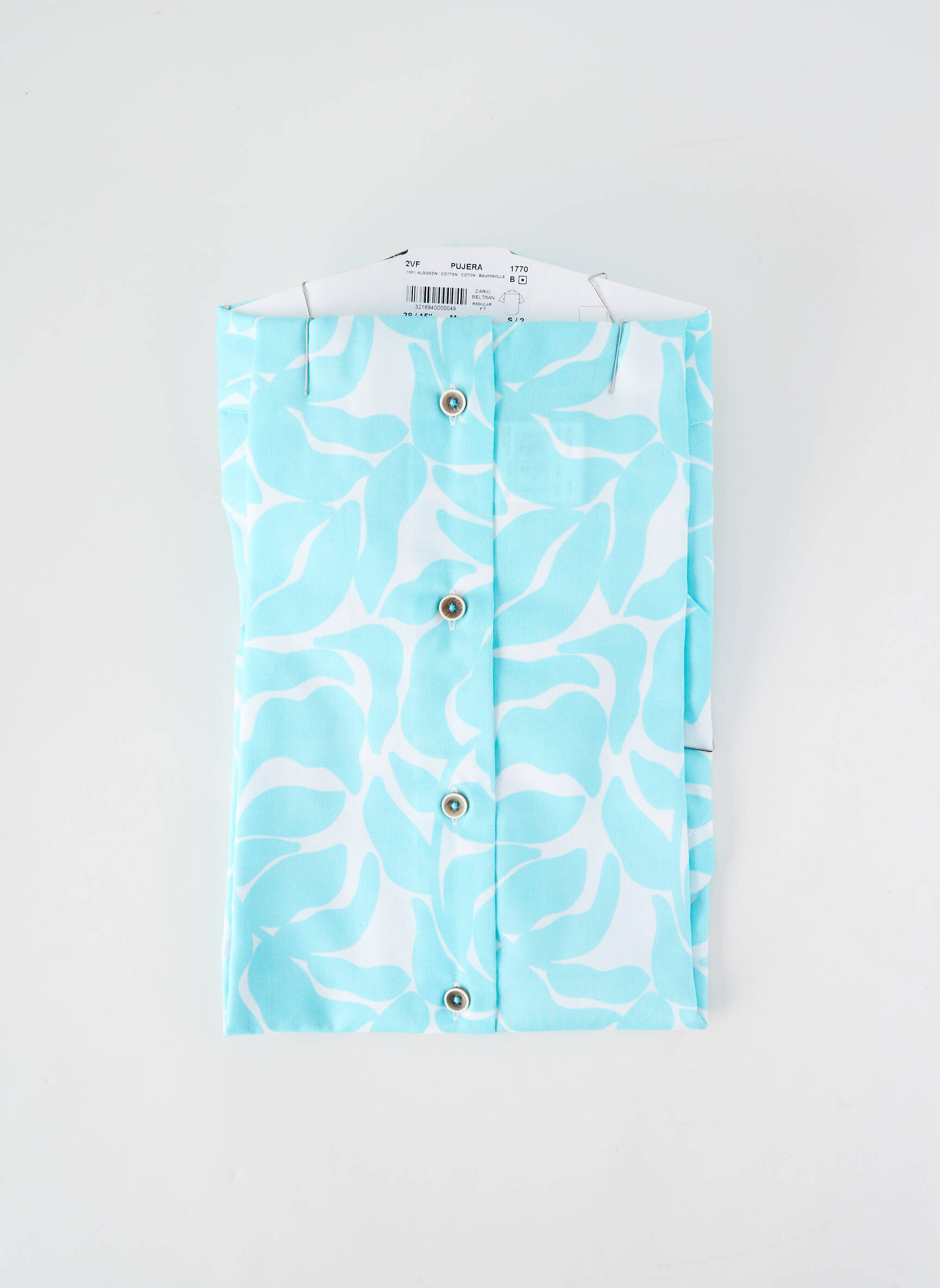 Chemise manches courtes imprimé fantaisie bleu DARIO BELTRAN homme