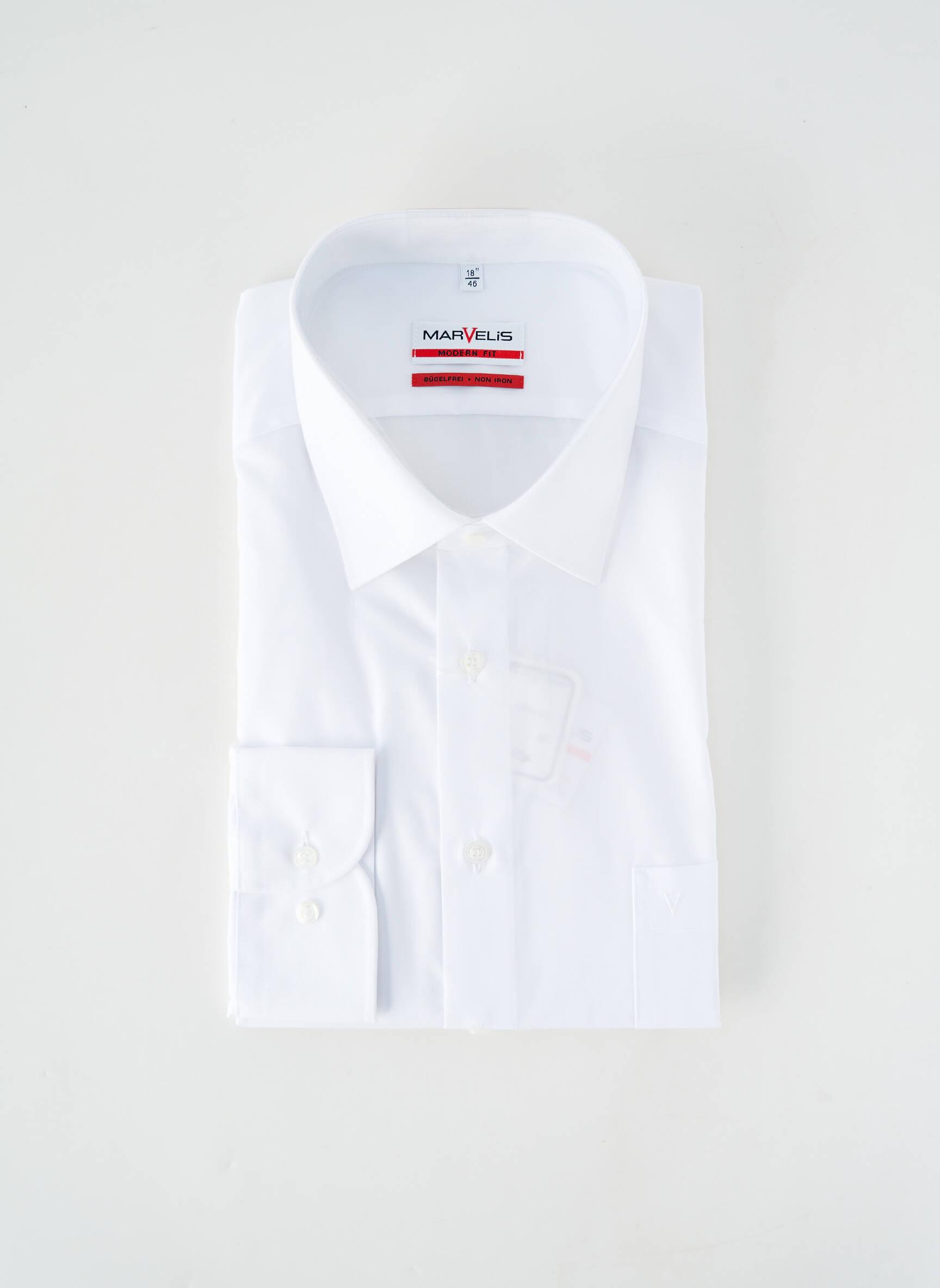 Chemise manches longues poches blanc MARVELIS homme