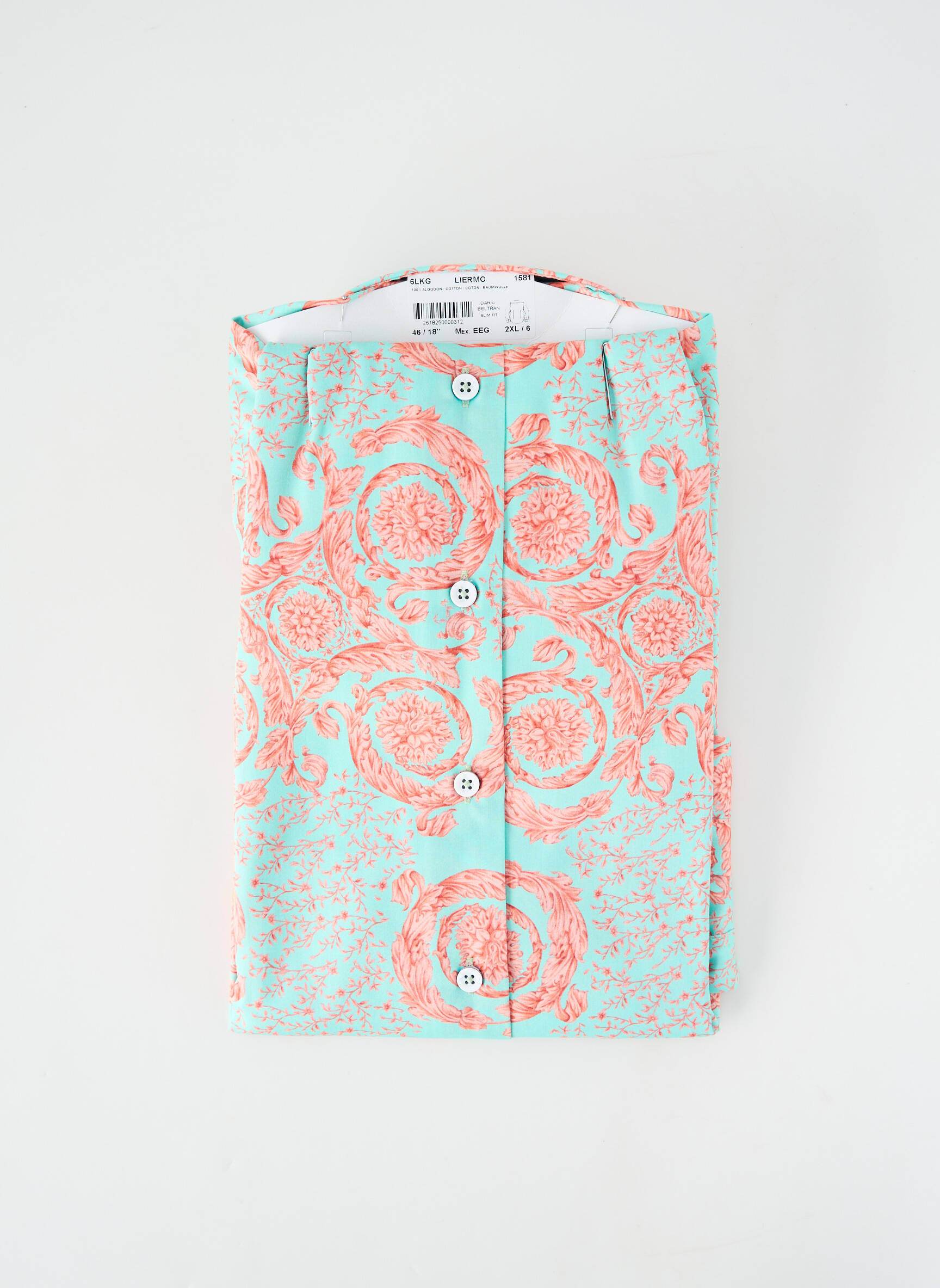 Chemise manches longues imprimé fantaisie bleu DARIO BELTRAN homme