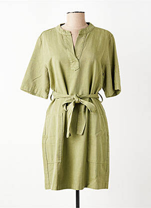 Robe courte manches courtes manches courtes vert PAKO LITTO femme