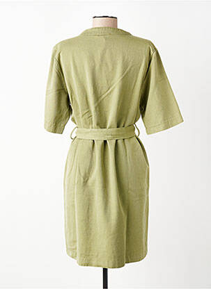 Robe courte manches courtes manches courtes vert PAKO LITTO femme