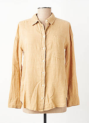Chemisier coupe cintrée manches longues beige C'EST BEAU LA VIE femme