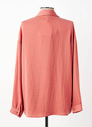Chemisier tissage crêpe manches longues rose ANDAM femme