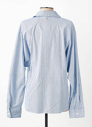 Chemisier coupe droite manches longues bleu PLEASE femme