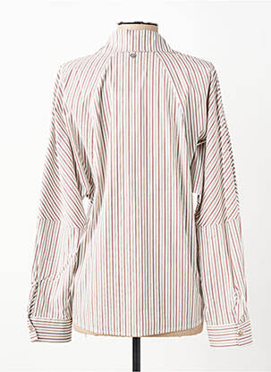 Chemisier coupe droite manches longues marron PLEASE femme
