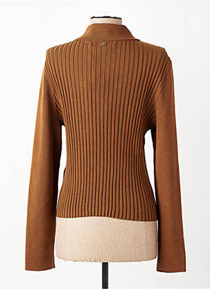 Gilet manches courtes coupe cintrée marron LOLA CASADEMUNT femme