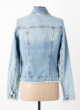 Veste casual poignets boutonnés avec fente bleu PARA MI femme