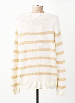 Pull stretch manches longues beige SIGNE NATURE femme