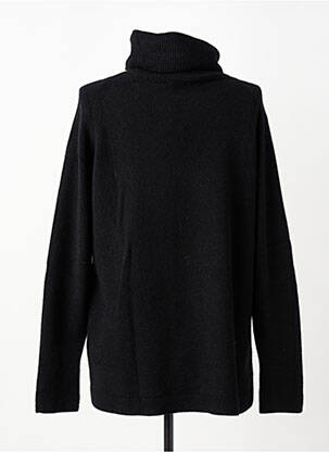 Pull col roulé coupe cintrée manches longues noir SIGNE NATURE femme