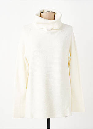 Pull col roulé coupe cintrée manches longues beige SIGNE NATURE femme