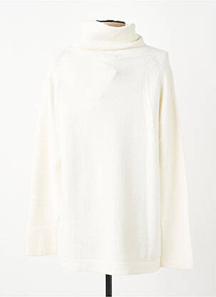 Pull col roulé coupe cintrée manches longues beige SIGNE NATURE femme