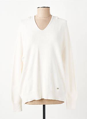 Pull col v manches longues beige PLEASE femme