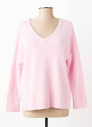 Pull coupe cintrée manches longues rose ORFEO femme