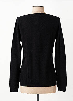 Pull col v manches longues noir CARTA LIBERA femme