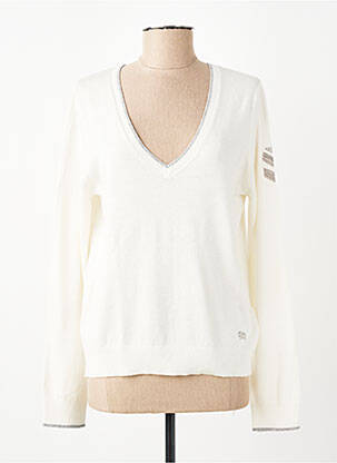 Pull col v manches longues beige FREEMAN T.PORTER femme