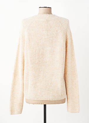 Pull tissage chiné manches longues beige YERSE femme