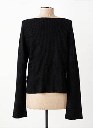 Pull col bateau manches longues noir CARTA LIBERA femme