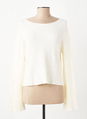 Pull col bateau manches longues beige CARTA LIBERA femme