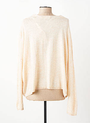 Pull tissage chiné manches longues beige ORFEO femme
