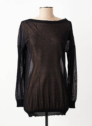 Pull col bateau manches longues noir COP COPINE femme