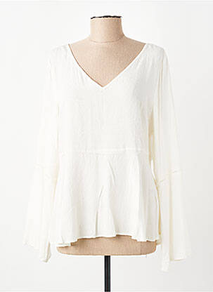 Blouse tissage popeline manches longues beige LPB LES PETITES BOMBES  femme