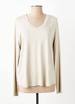T-shirt manches longues manches longues beige ANDAM femme