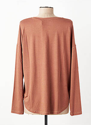 T-shirt manches longues manches longues marron ANDAM femme