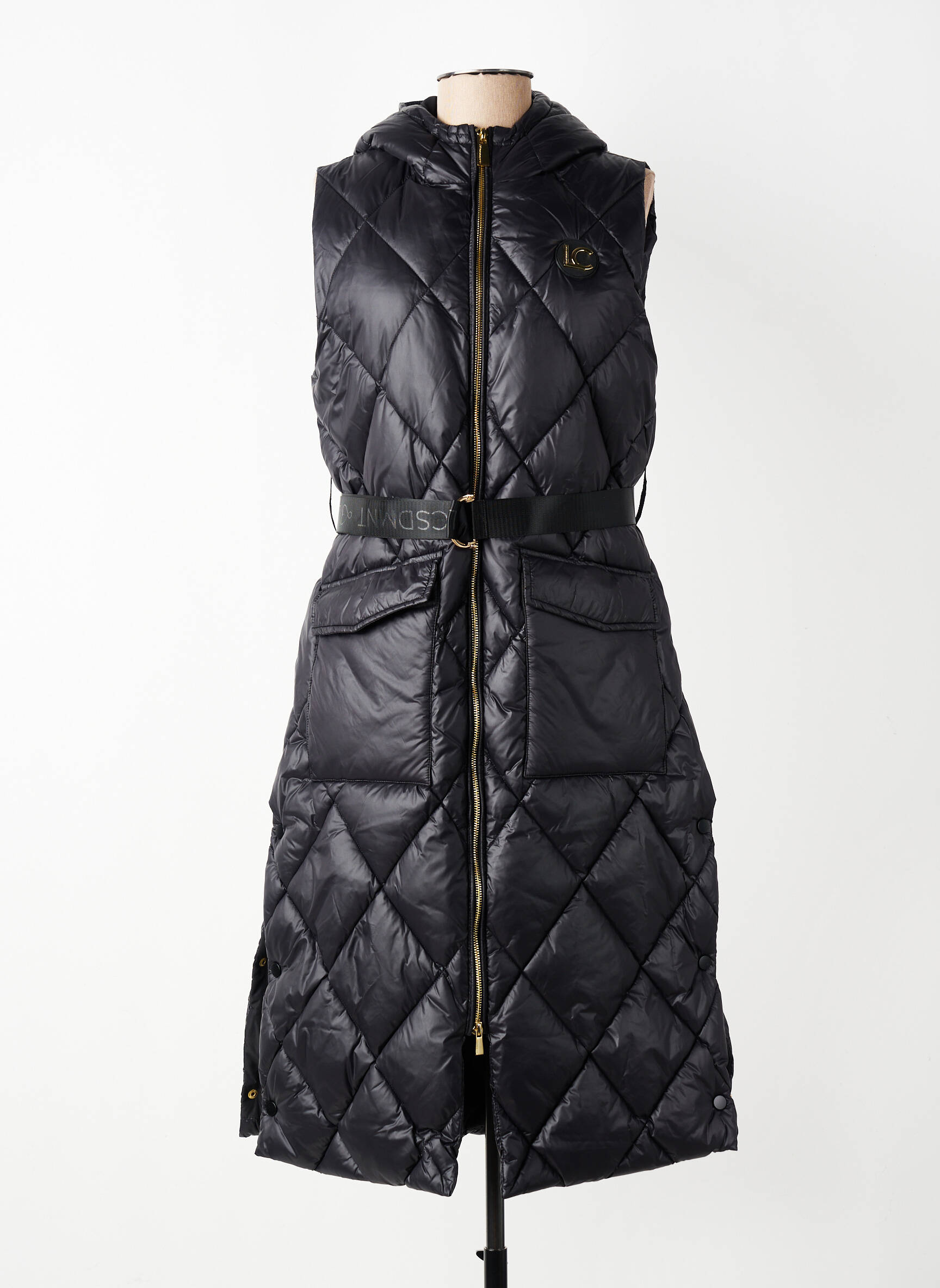 Doudoune poches a capuche noir LOLA CASADEMUNT femme
