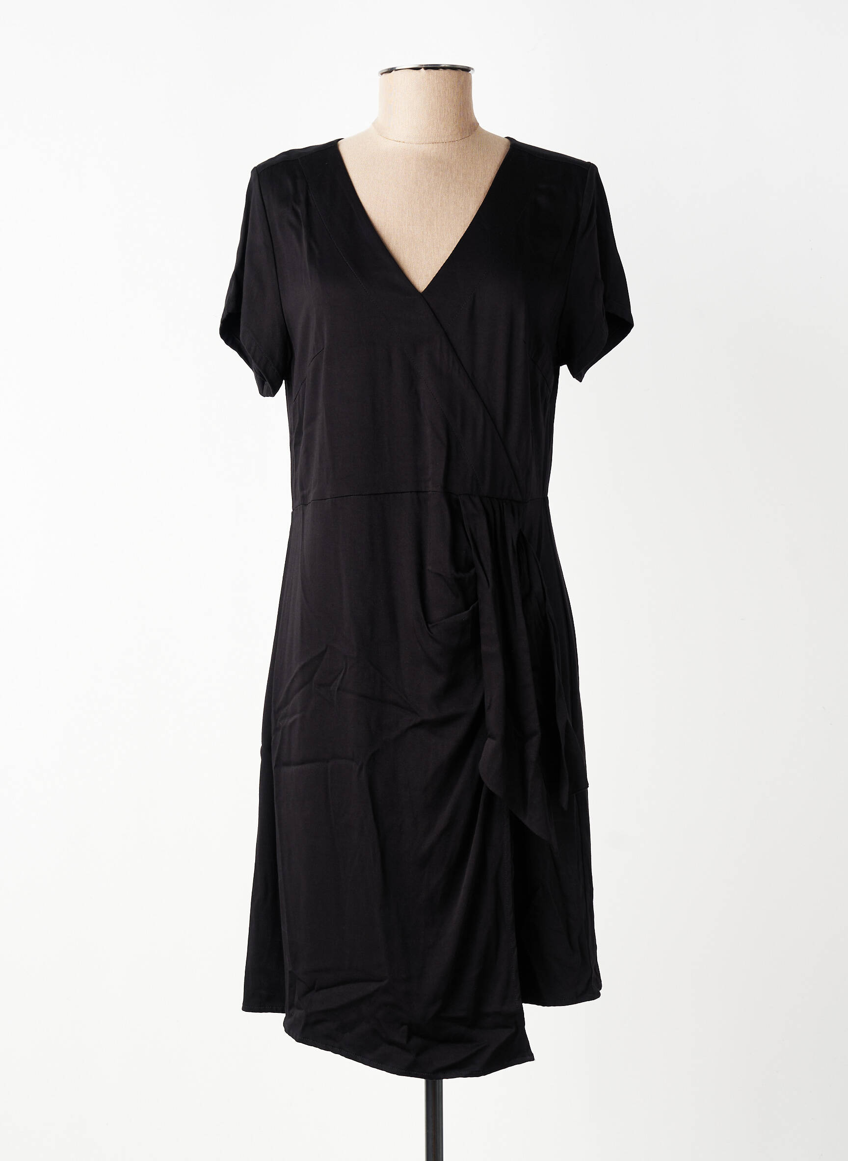 Robe courte manches courtes manches courtes noir LOLA ESPELETA femme