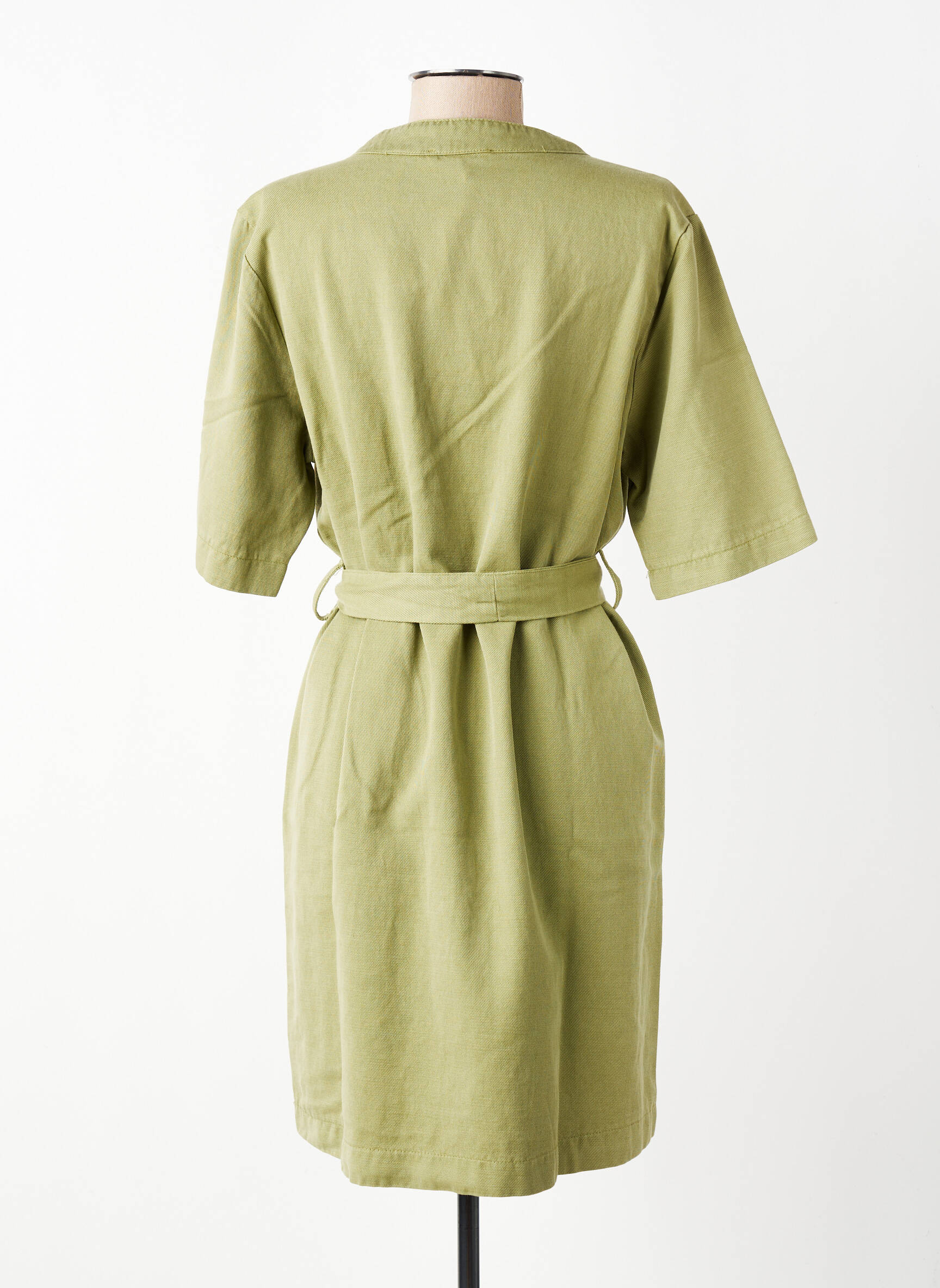 Robe courte manches courtes manches courtes vert PAKO LITTO femme