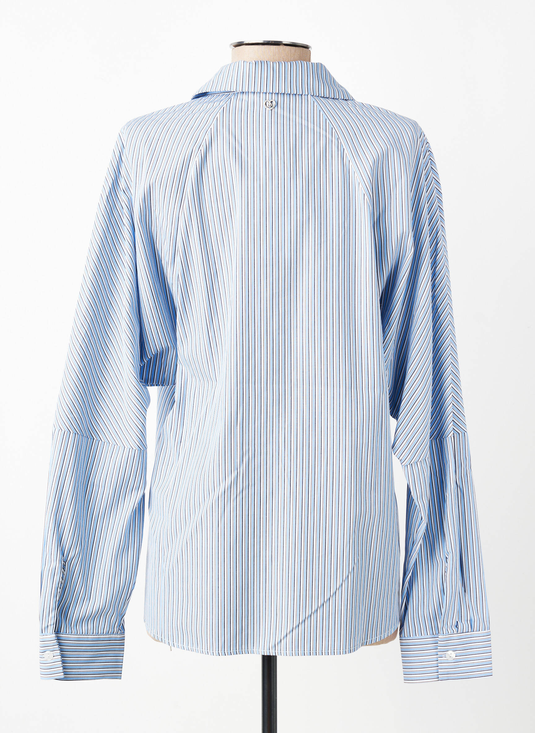 Chemisier coupe droite manches longues bleu PLEASE femme
