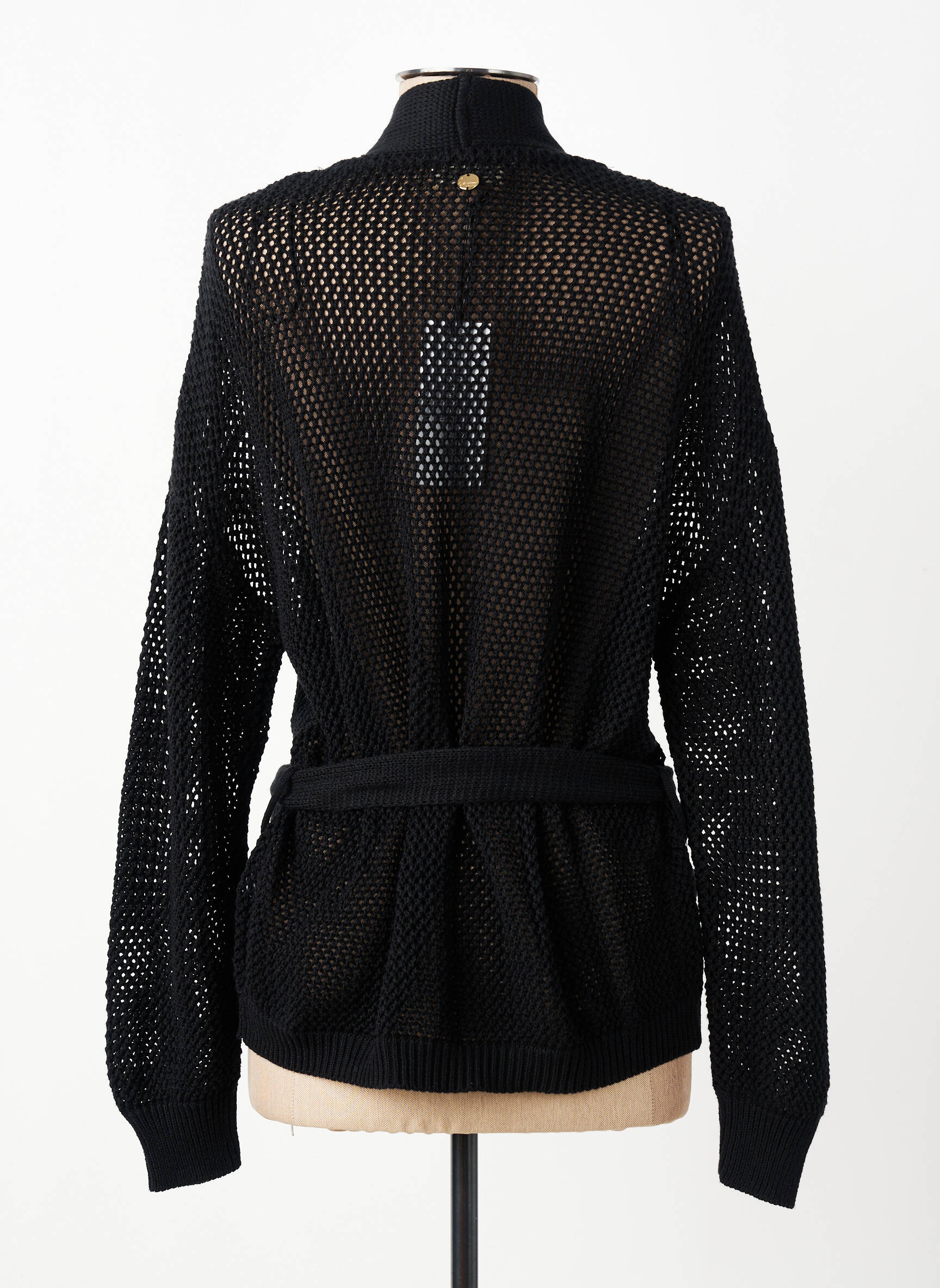 Gilet manches longues resserrée sur le bas noir LOLA ESPELETA femme