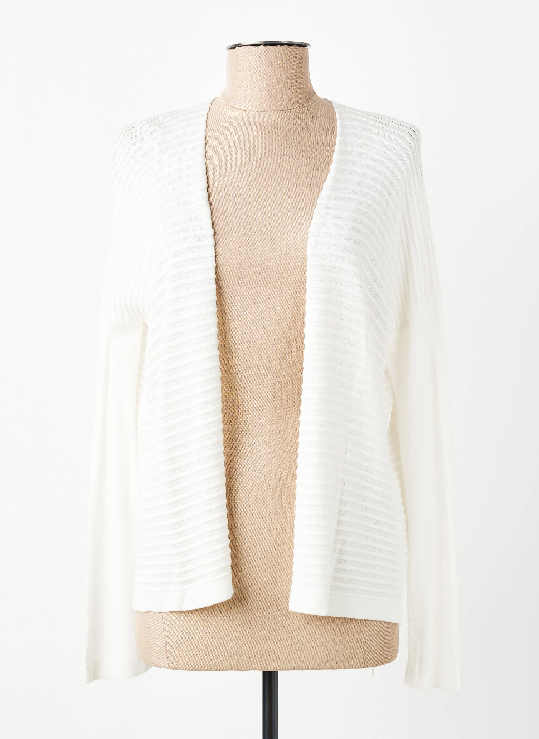 Gilet manches longues stretch beige LA FEE MARABOUTEE femme