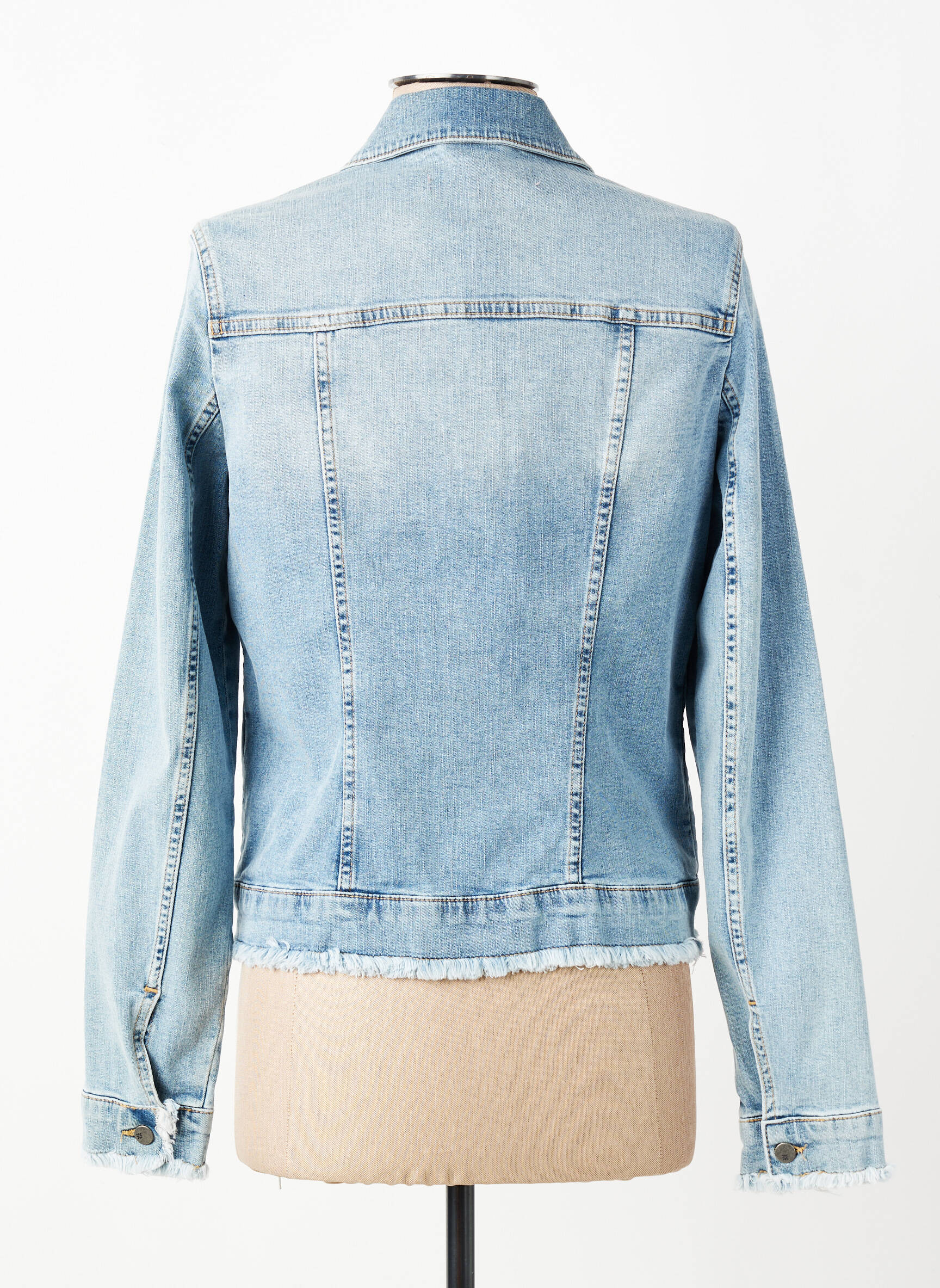 Veste casual poignets boutonnés avec fente bleu PARA MI femme