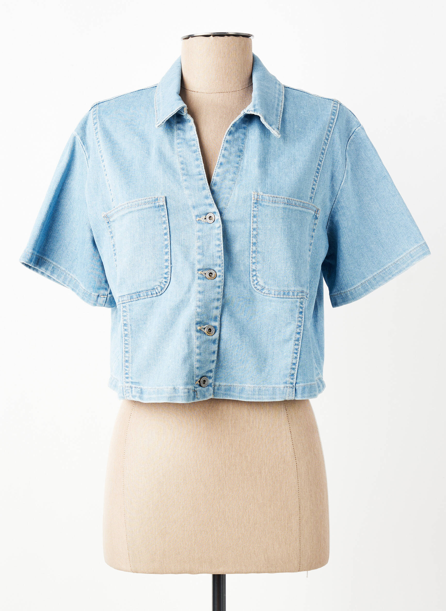 Veste casual coupe droite bleu PLEASE femme