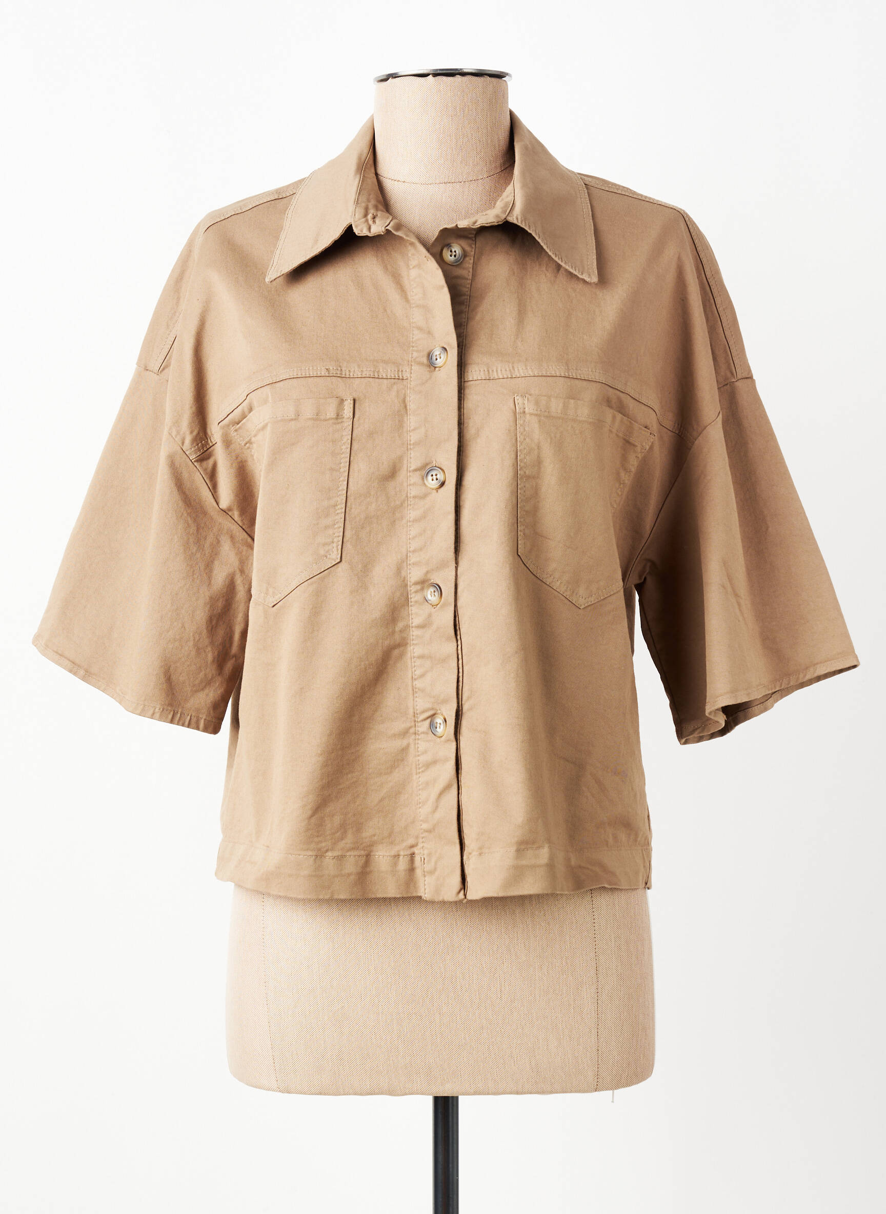 Veste casual coupe droite marron PLEASE femme