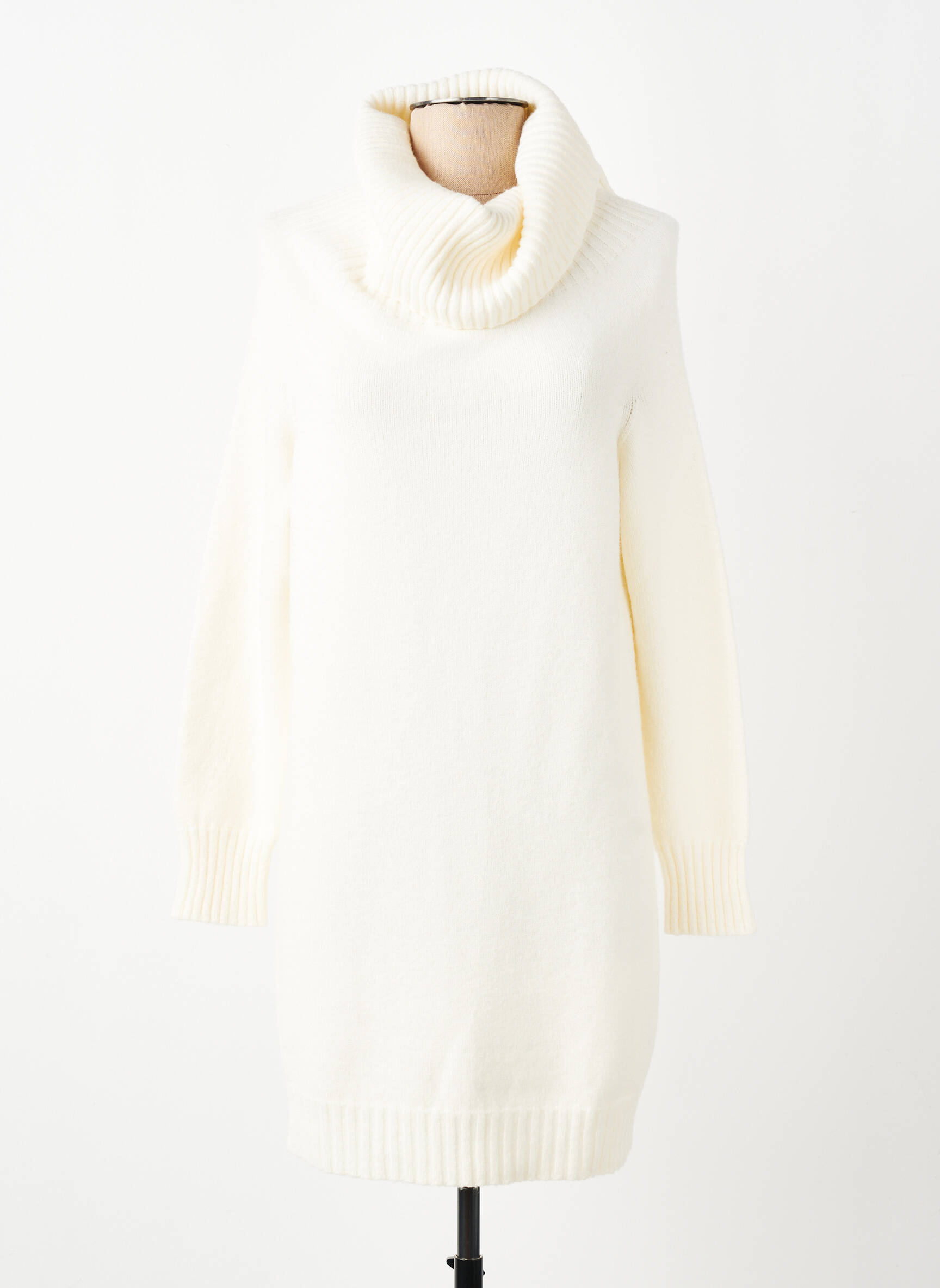 Robe pull stretch manches longues beige CARTA LIBERA femme