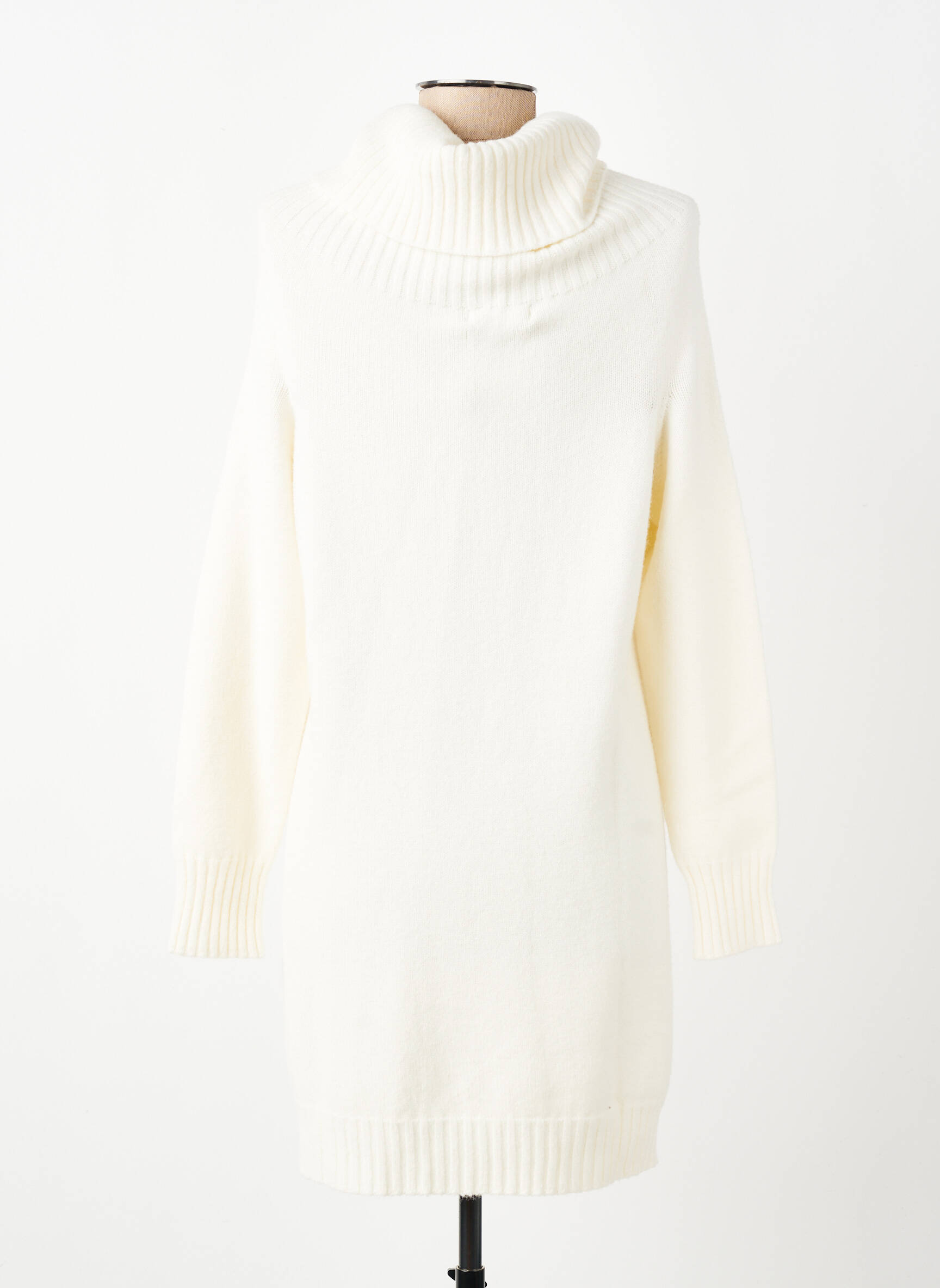 Robe pull stretch manches longues beige CARTA LIBERA femme