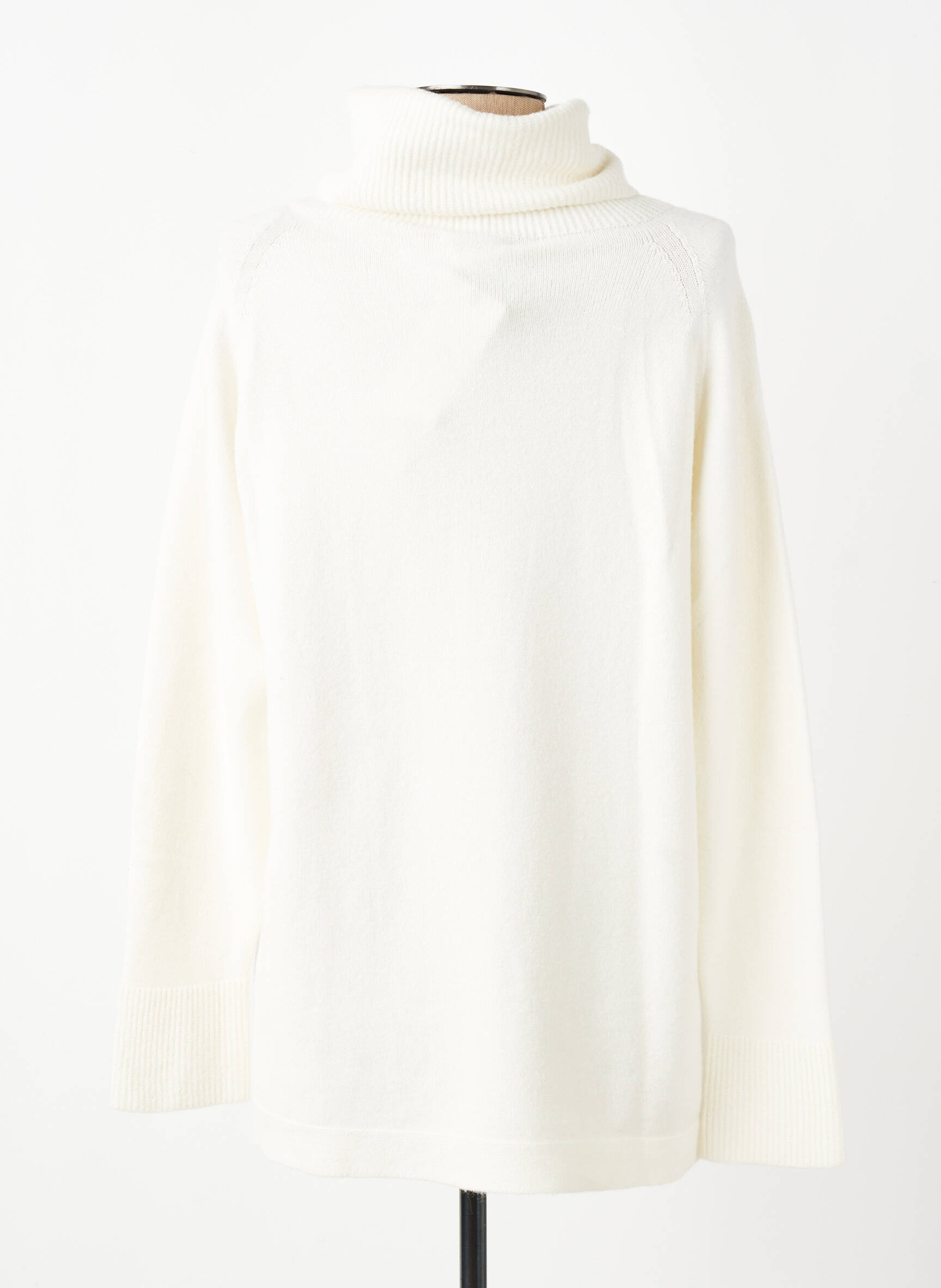 Pull col roulé coupe cintrée manches longues beige SIGNE NATURE femme