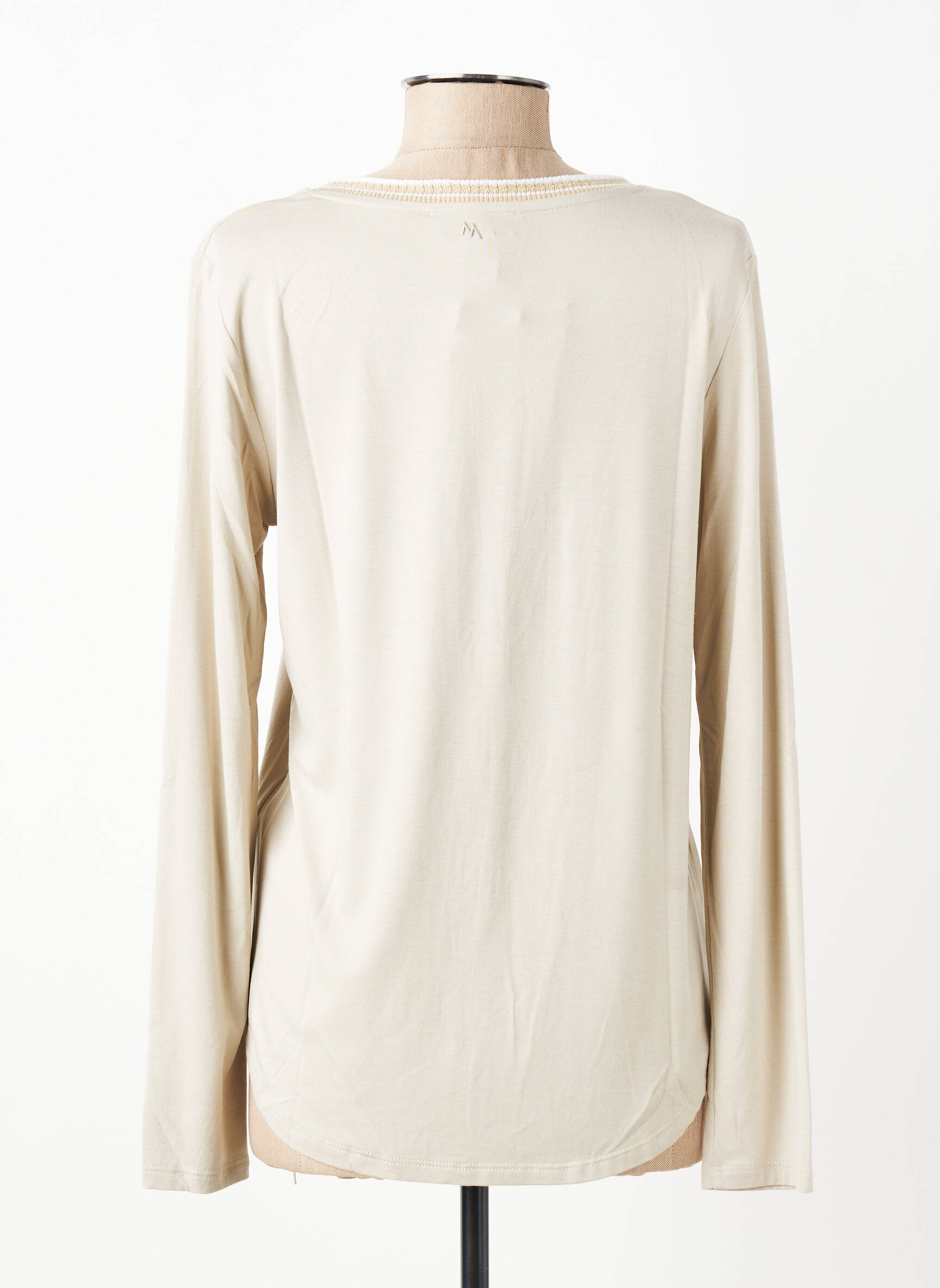 T-shirt manches longues manches longues beige ANDAM femme