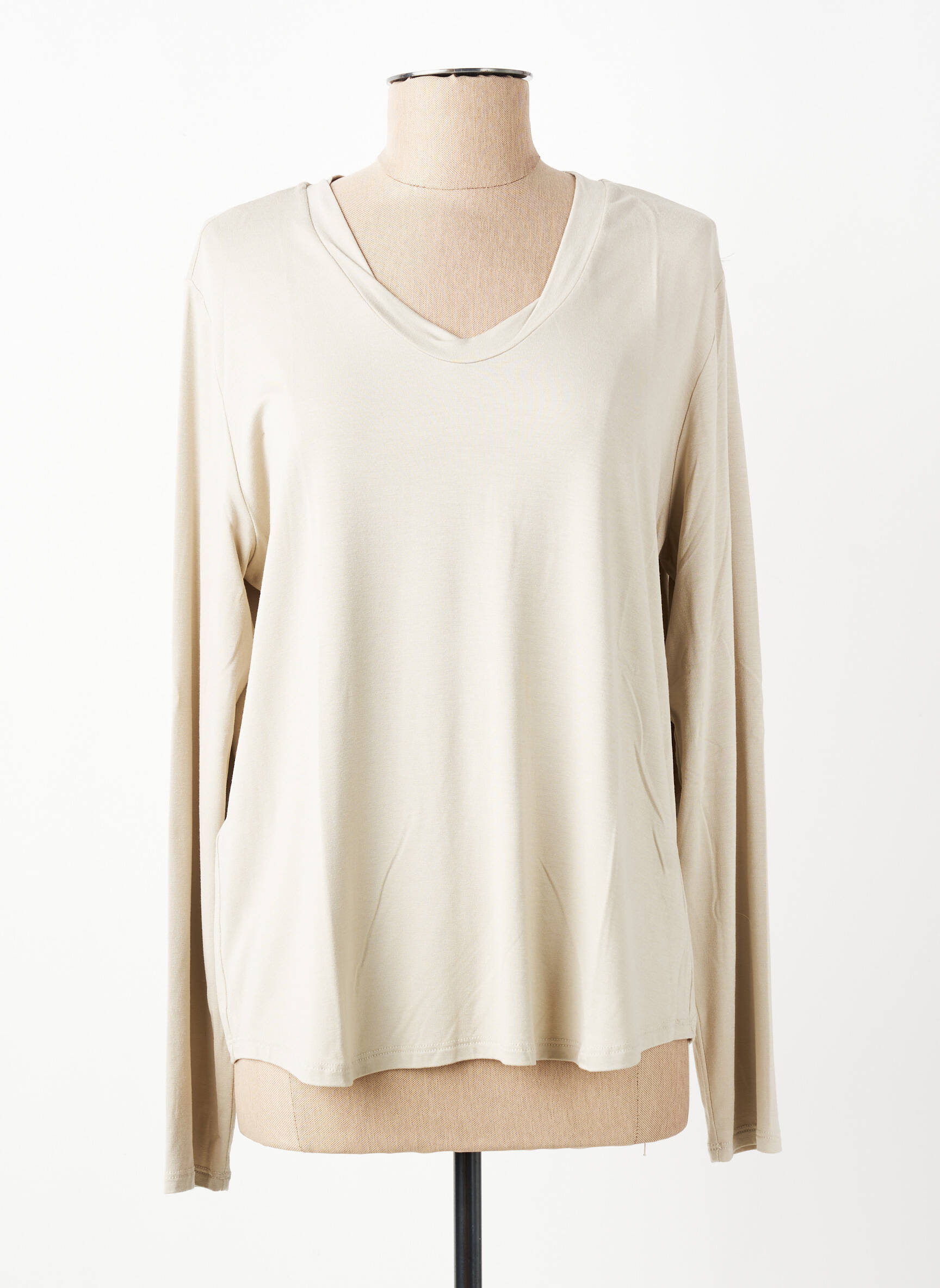 T-shirt manches longues manches longues beige ANDAM femme