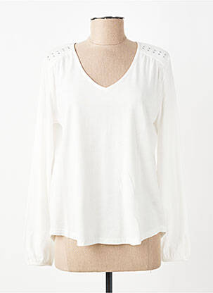 T-shirt manches longues manches longues blanc ANDAM femme