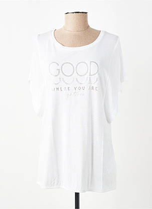 T-shirt sérigraphie floquée manches courtes blanc STREET ONE femme