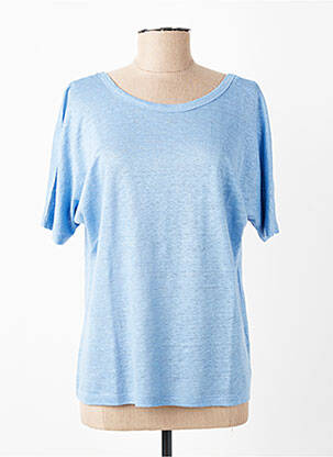 T-shirt sérigraphie floquée manches courtes bleu COP COPINE femme