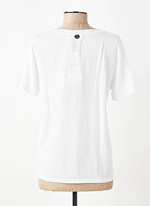 T-shirt col v manches courtes blanc LOKITA femme