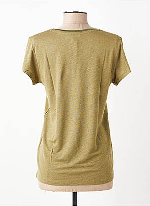 T-shirt col v manches courtes vert FREEMAN T.PORTER femme