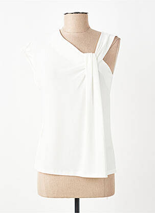 Top stretch manches courtes blanc ANDAM femme